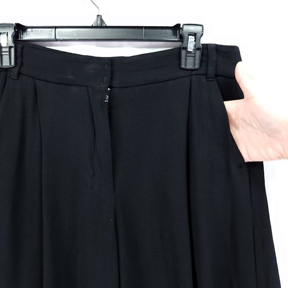 'S Max Mara Virgin Wool Wide Leg Cropped Pants Size 10 Inseam 22” Made in Italy - Picture 9 of 12